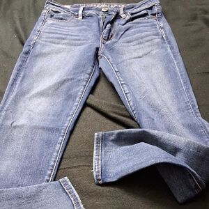 American Eagle Outfitters Dark Blue Straight Leg Jeans